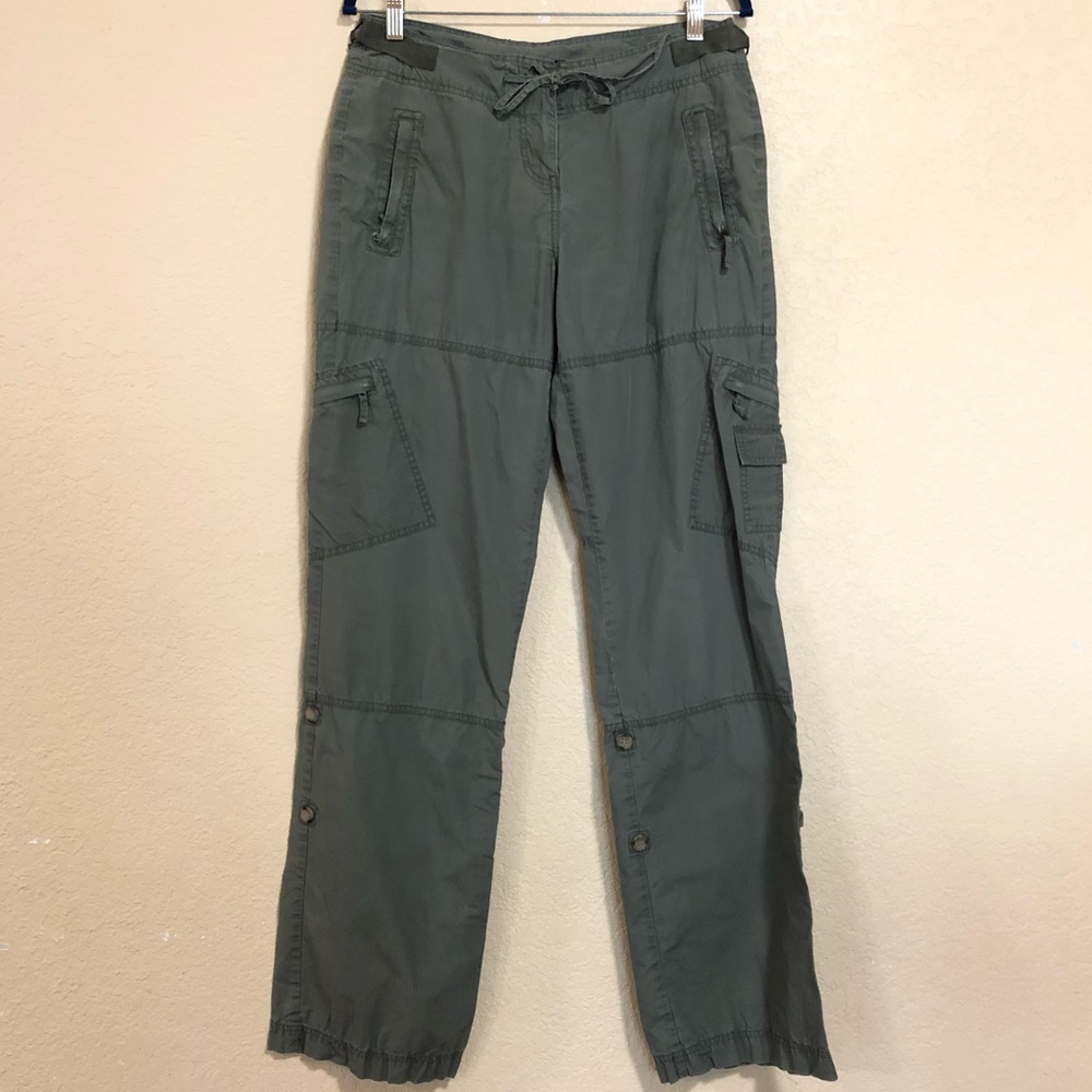 Drawstring cargo pants Y2K Olive Green Size 9 Cargo Pants Oversized Comfort